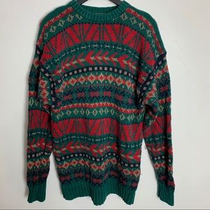 Not so "Ugly" vintage Christmas Pattern Sweater XL
